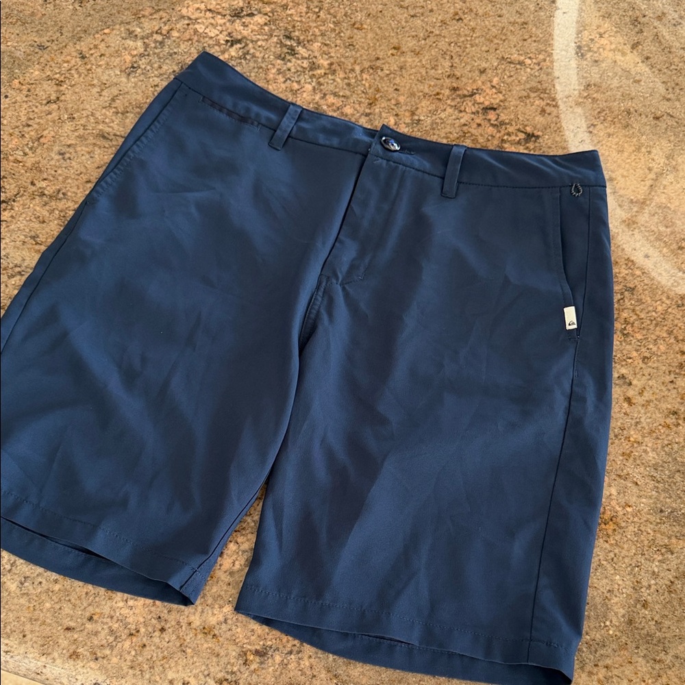 Quiksilver Dark Blue Flat Front Shorts